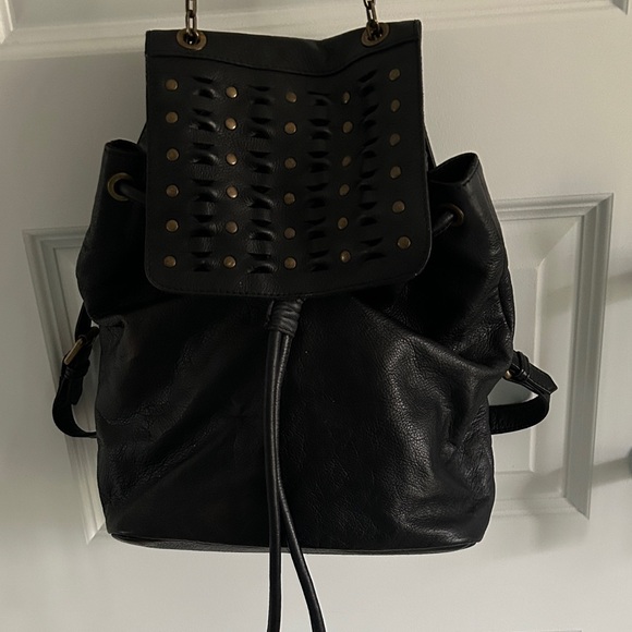 Frye Handbags - Frye black leather backpack crossbody